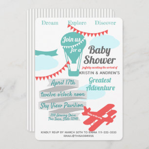 Invitation Grande Aventure Hot Air Balloon et avion