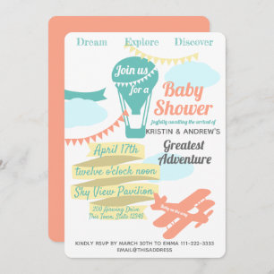 Invitation Grande Aventure Hot Air Balloon et avion