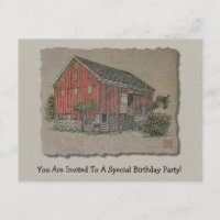 Grande grange de banque rouge