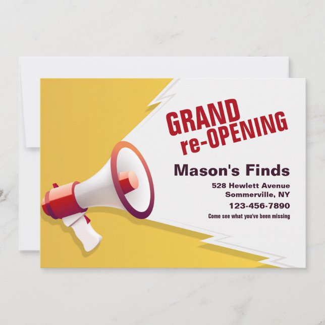 Invitation Grande ouverture (Devant)