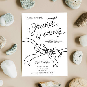 Invitation Grande ouverture de l'entreprise tirée à la main