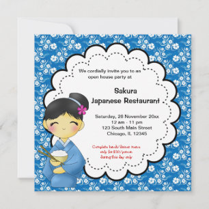 Invitation Grande ouverture japonaise