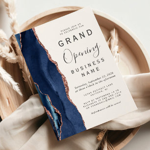 Invitation Grande ouverture Marine Rose Gold Agate