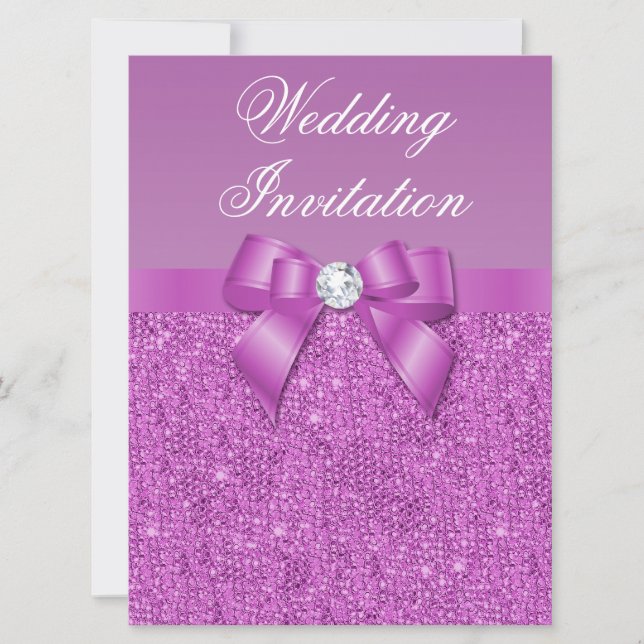 Invitation Grandes séquences d'orchidées radiantes Mariage Bo (Devant)