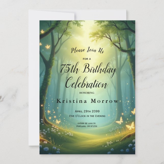 Invitation Grandeur brillante ensoleillée enchantée (Devant)