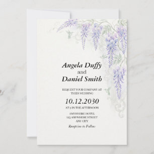 Invitation Grandeur Régence Wisteria Romantique