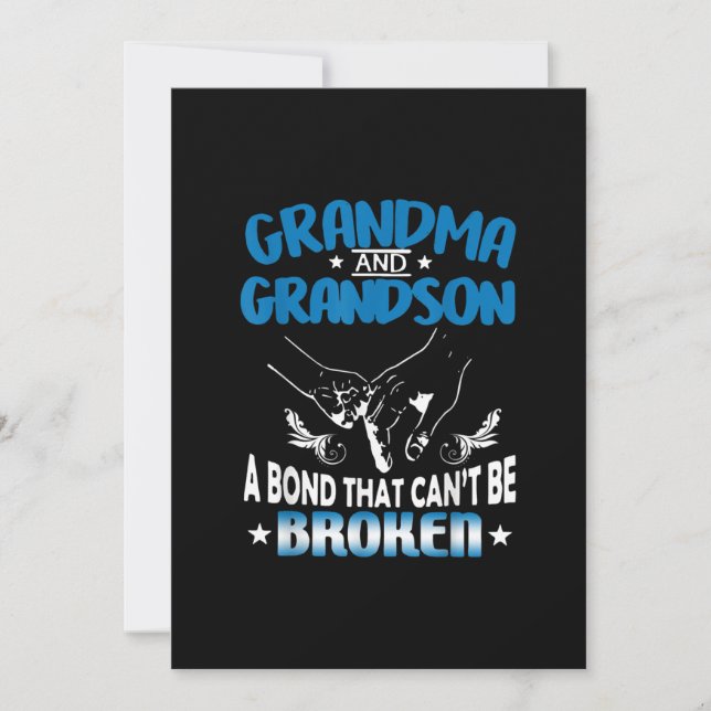 Invitation Grandma And Grandson A Bond That Can’t Be Broken (Devant)