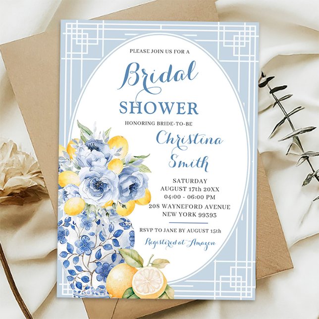 Invitation Grandmilenial Lemon Ginger Jar Porcelaine (Créateur téléchargé)