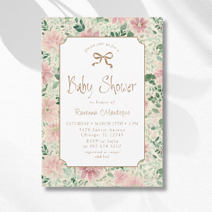 Invitation Grandmillénarisme Blush Sage Anémone Or Fête de Na