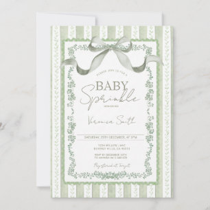 Invitation Grandmillenial Sage Botanical Baby Sprinkle 