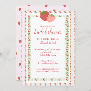 Invitation Grandmillenium Fête des mariées fraise