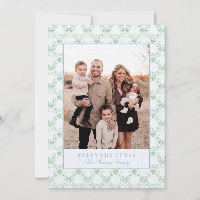 Invitation Grandmillennial Christmas Trellis Photo (Devant)
