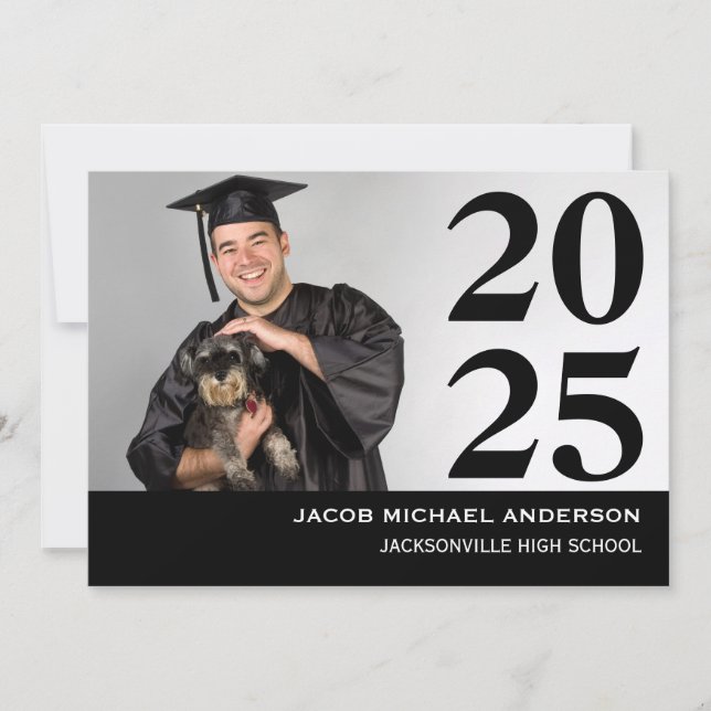Invitation Grands Nombres - Annonce de Remise de Diplômes (Devant)