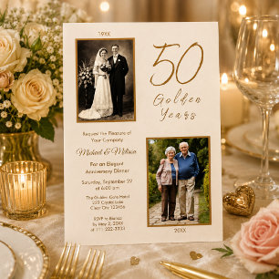Invitation Grands-parents Célébration de 50 Années d'Or