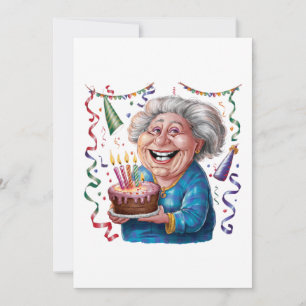 Invitation Granny Anniversaire Grand Sourire