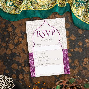 Invitation Graphe marocain floral mariage rsvp
