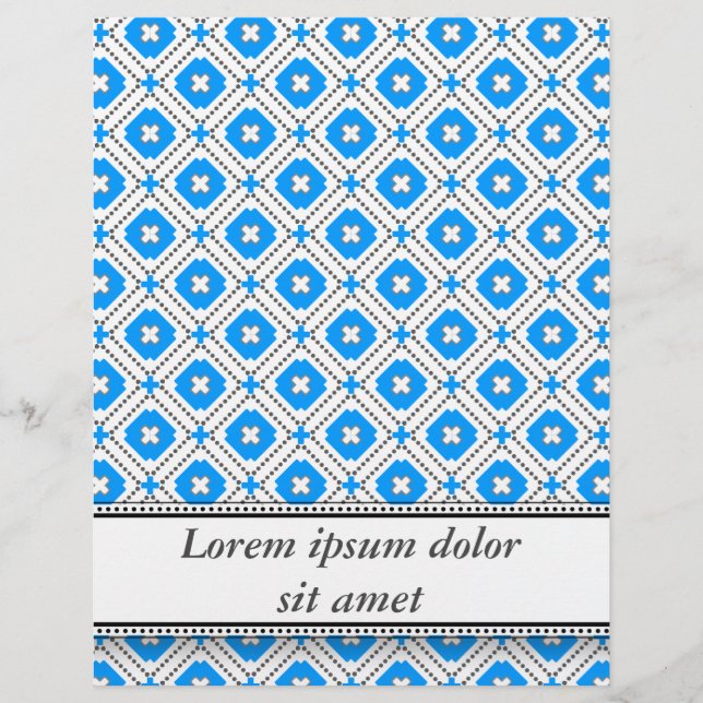 Invitation graphique bleu bavarois (Devant)