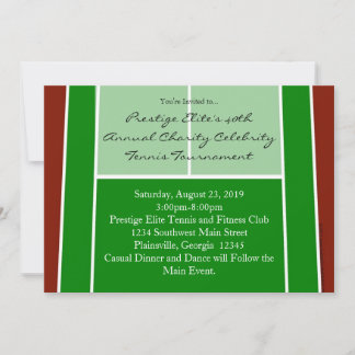Invitation Graphique de disposition des courts de tennis
