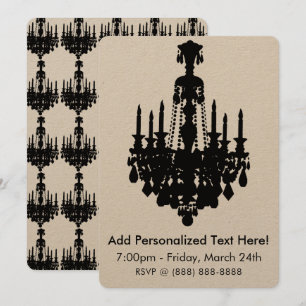 Invitation Graphique de lustre antique