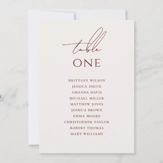 Invitation Graphique de placement de mariage en ivoire doux | (Devant)