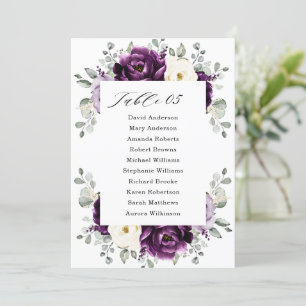 Invitation Graphique de sièges blanc blanc de prune violette