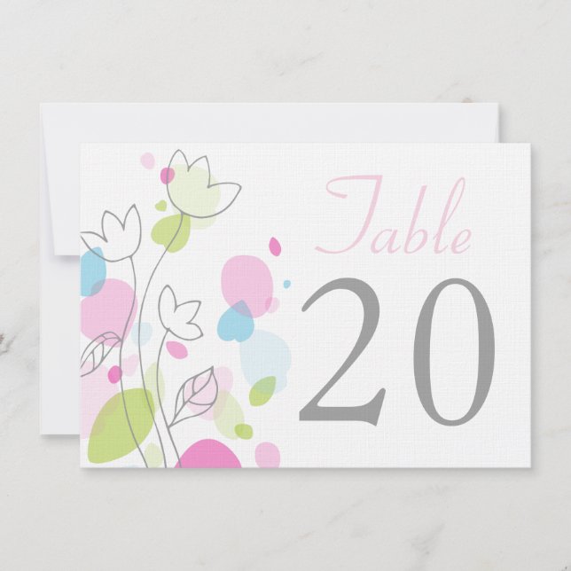 Invitation Graphique pétales de fleurs modernes mariages numé (Devant)