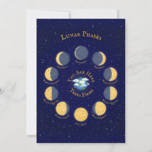 Invitation Graphique Phases lunaires lunaires lunaires lunair