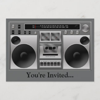 Invitation Graphique radio Boombox