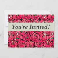 Graphique rose Art Nouveau Rennie Macintosh