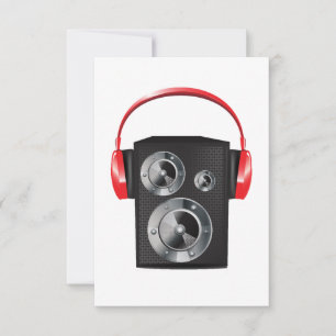 Invitation Graphiques de musique audio d'enceinte de casque r