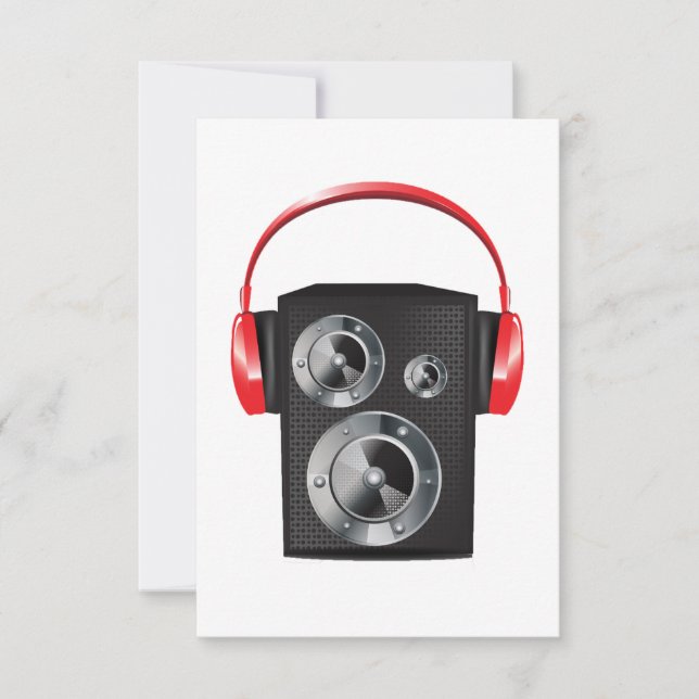 Invitation Graphiques de musique audio d'enceinte de casque r (Devant)