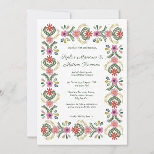 Invitation Gras Mariage floral