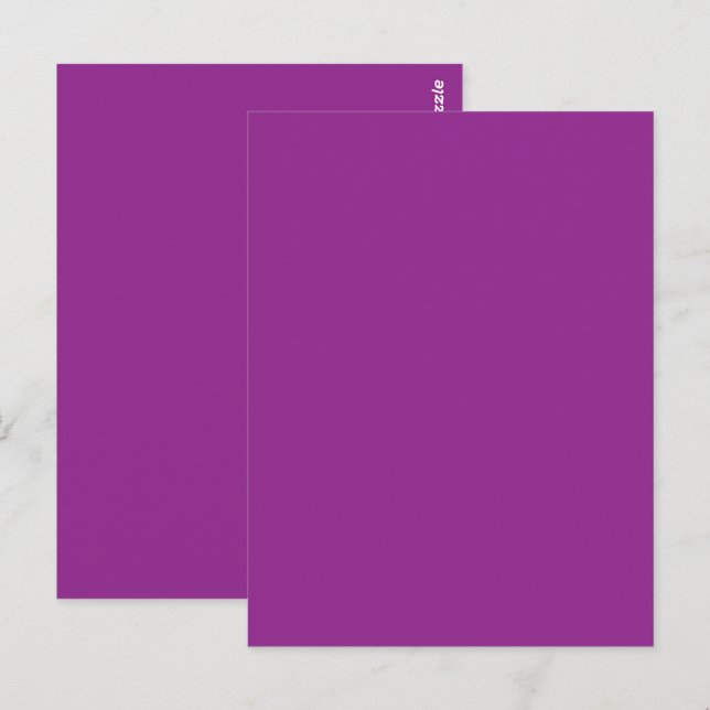 Invitation Gras Mariage Magenta avec un style mini (Devant / Derrière)