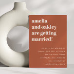 Invitation Gras Minimaliste Rust Retro Simple Site Mariage<br><div class="desc">Gras minimaliste Boho Rust Retro Simple Faire-part de mariage avec RSVP Online</div>