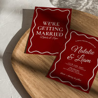 Gras moderne coloré Whimsical Retro Funky Mariage