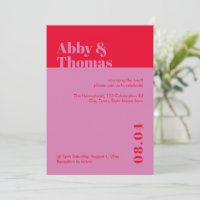 Gras moderne minima de typographie Mariage rose ro