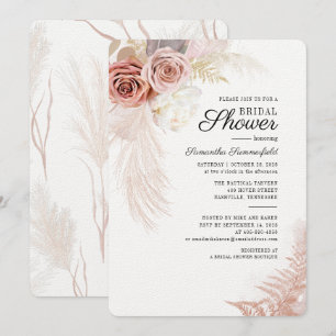 Invitation Grass Terracotta Floral Bridal Shower