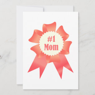 Invitation Gratitude Numéro Une maman lauréat du prix ruban