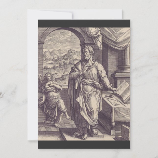 Invitation Gravure de Saint Matthieu, Inspiration Divine (Devant)
