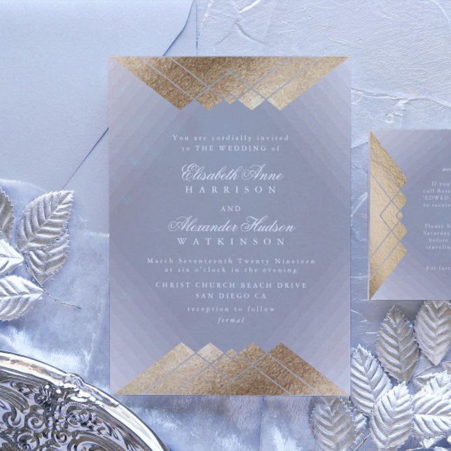 Invitation Gray Gatsby Mariage de calligraphie (Invitation showcasing suite - additional items (bought separately))