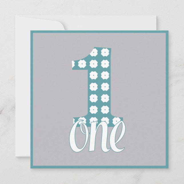 Invitation Gray One Party (Devant)