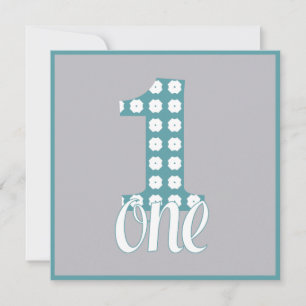 Invitation Gray One Party