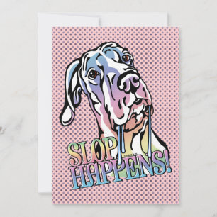 Invitation Great Dane Slop arrive Pastel UC