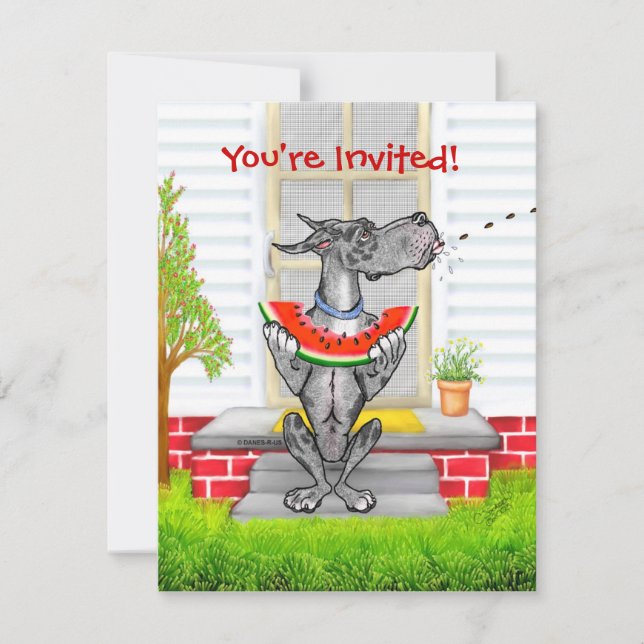 Invitation Great Dane SPIT Merle (Devant)