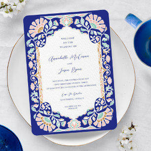 Invitation Grèce Architecture Floral Décoration Mariage cadre