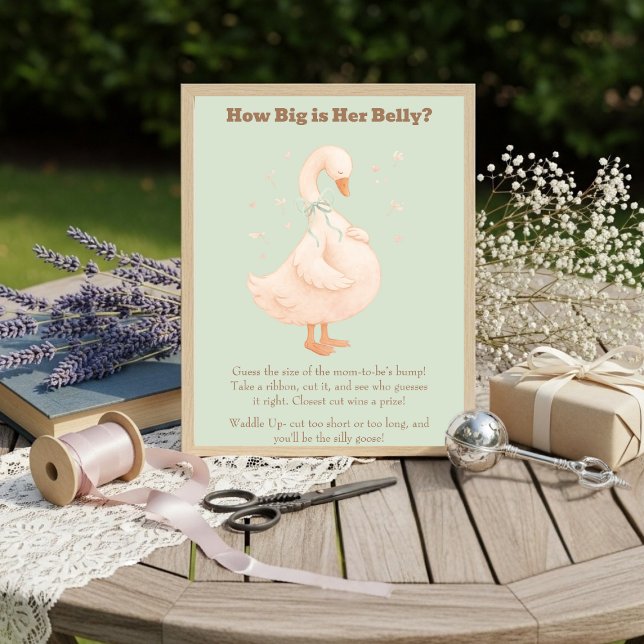 Invitation Green A Silly Goose How Big Is Her Belly  (Green A Silly Goose How Big Is Her Belly)