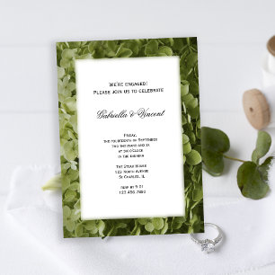 Invitation Green Annabelle Hydrangea Flower Engagement