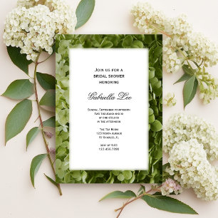 Invitation Green Annabelle Hydrangea Flower Fête des mariées