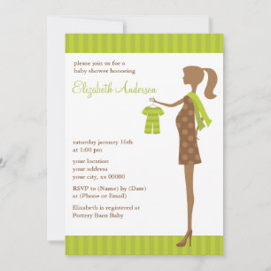 Invitation Green Chic Maman doit être Baby shower