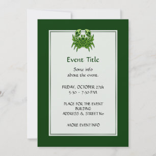 Invitation Green crab Celtic Knot